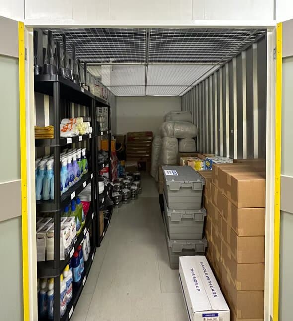 Storage hub used to distribute essential products to government housing partners